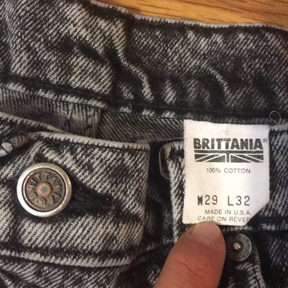 Brittania Vintage High Waisted Black Jeans - Picture 2 of 5
